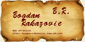 Bogdan Rakazović vizit kartica